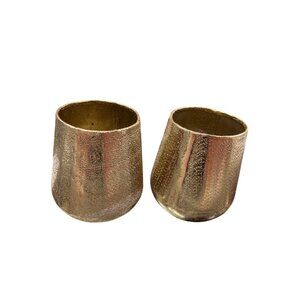 Home Collection gold textured metal tall planters or candle holders SKU 9914